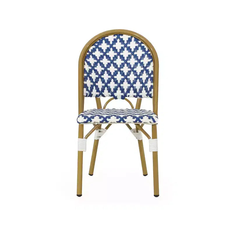 Christopher Knight Home Sedie da bistrot Baron con rattan intrecciato e struttura in alluminio (set da 4)