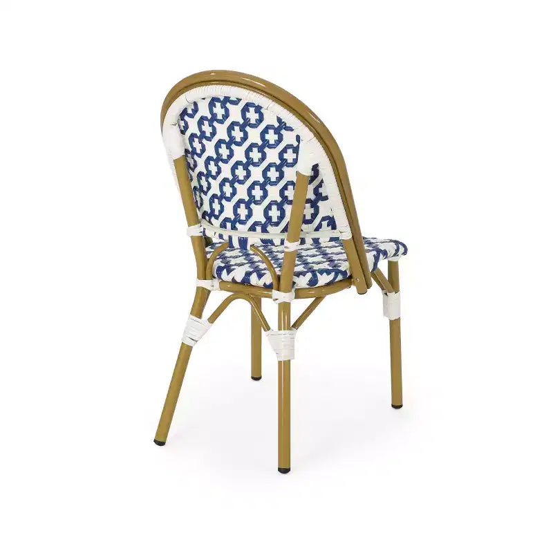 Christopher Knight Home Sedie da bistrot Baron con rattan intrecciato e struttura in alluminio (set da 4)