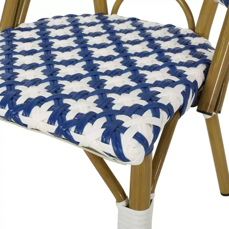 Christopher Knight Home Sedie da bistrot Baron con rattan intrecciato e struttura in alluminio (set da 4)
