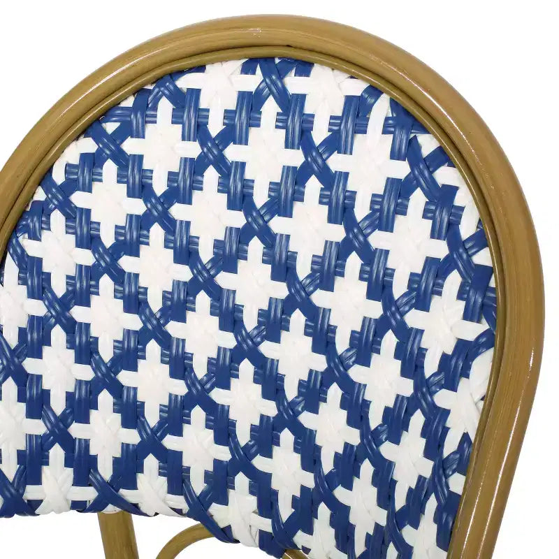 Christopher Knight Home Sedie da bistrot Baron con rattan intrecciato e struttura in alluminio (set da 4)