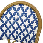 Christopher Knight Home Sedie da bistrot Baron con rattan intrecciato e struttura in alluminio (set da 4)
