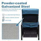CLIHOME Adjustable Outdoor Patio Lounge Chair,with Flip Table Push Back & Removable Cushions