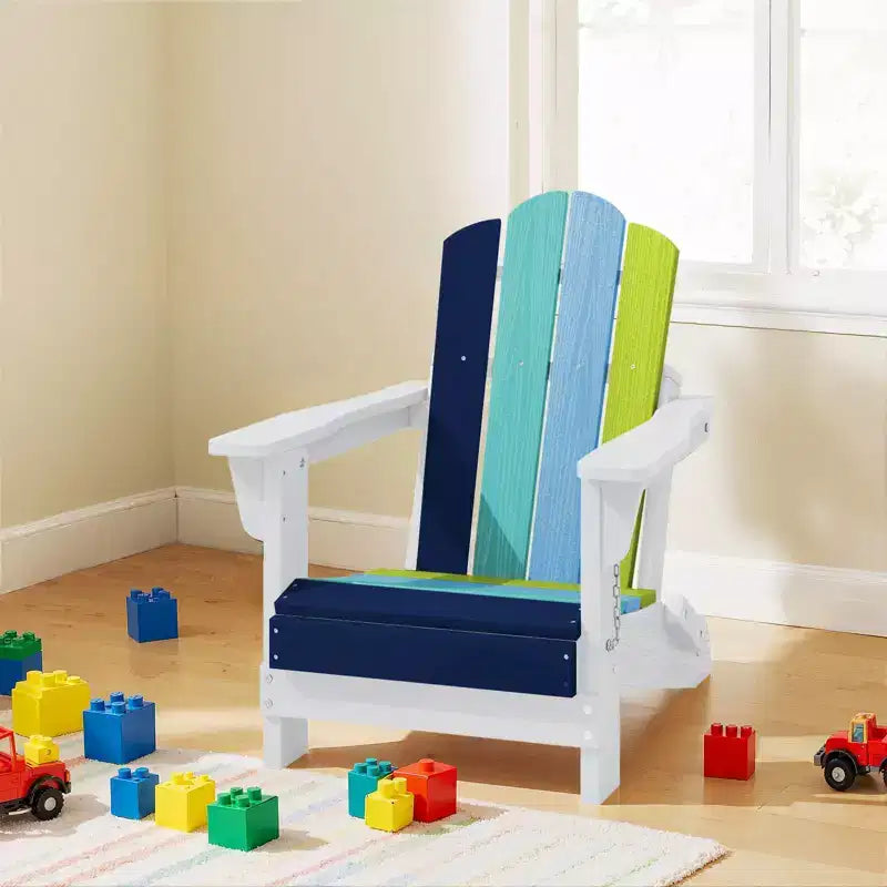 Set di sedie Adirondack da esterno per bambini Hyleory, pieghevoli in HDPE (2 pezzi)
