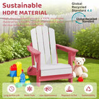 Set di sedie Adirondack da esterno per bambini Hyleory, pieghevoli in HDPE (2 pezzi)