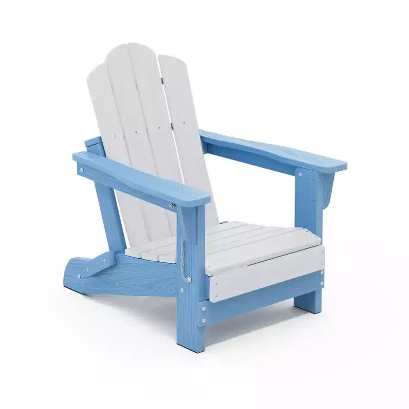 Hyleory Kids Foldable Adirondack Chair Set, 4-Piece  Durable HDPE Outdoor Chairs for Children