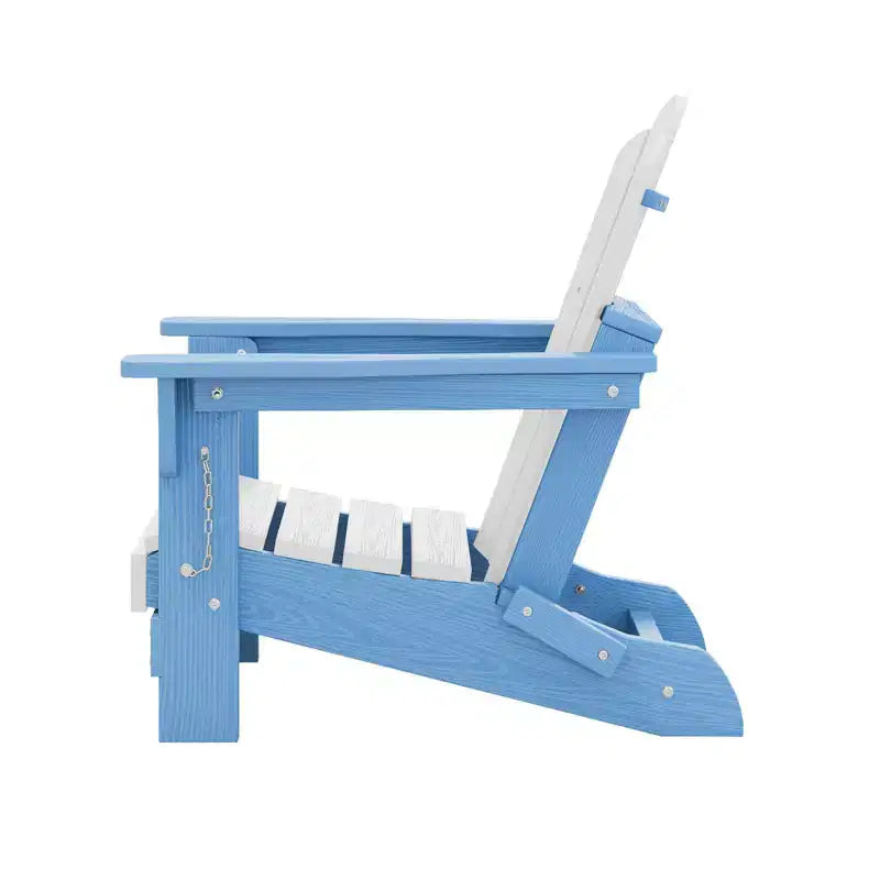Hyleory Kids Foldable Adirondack Chair Set, 4-Piece  Durable HDPE Outdoor Chairs for Children