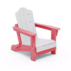 Hyleory Kids Foldable Adirondack Chair Set, 4-Piece  Durable HDPE Outdoor Chairs for Children