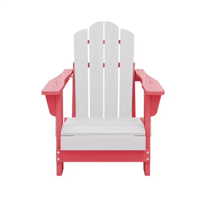 Hyleory Kids Foldable Adirondack Chair Set, 4-Piece  Durable HDPE Outdoor Chairs for Children