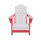 Hyleory Kids Foldable Adirondack Chair Set, 4-Piece  Durable HDPE Outdoor Chairs for Children