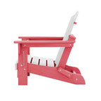 Hyleory Kids Foldable Adirondack Chair Set, 4-Piece  Durable HDPE Outdoor Chairs for Children