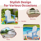 Hyleory Kids Foldable Adirondack Chair Set, 4-Piece  Durable HDPE Outdoor Chairs for Children