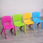 CLIHOME Lightweight Plastic Kids Chair with 11.8 H Seat for Preschool and Toddlers Children Backrest stackable Chair
