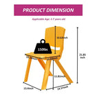 CLIHOME Lightweight Plastic Kids Chair with 11.8 H Seat for Preschool and Toddlers Children Backrest stackable Chair
