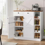 GustoWave Shoe Storage Cabinet with Doors and Drawers, 42'' Tall Shoe Cabinet with 3 Adjustable Shelves, 4-Tier Shoes Rack Organizer Cabinet