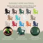 Sedia Pieghevole da Esterno in Poly HDPE WestinTrends Malibu Adirondack