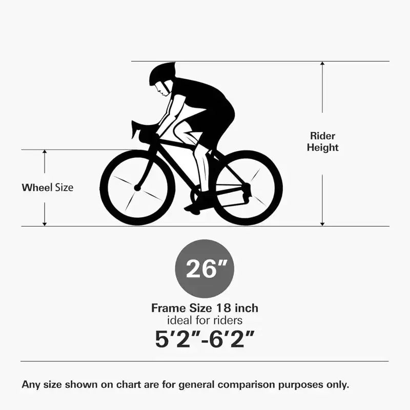 hykolity Mountain Bike 26 pollici Bici Sportiva 18 Velocità Mtb Ciclismo per Uomini Adulti Donne Età 14+ Bici Sportive da Esterno Nere Doppia Sospensione Completa