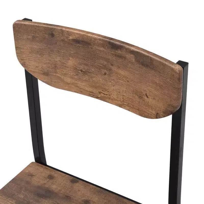 Set da pranzo rotondo a 3 pezzi Whisen con tavolo a ribalta e 2 sedie - Nero e Marrone