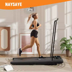 NAYSAYE Tapis Roulant Pieghevole Portatile Sottoscrivania Walking Pad Braccioli Rimovibili Nastro Ammortizzato per Palestra Domestica e Ufficio