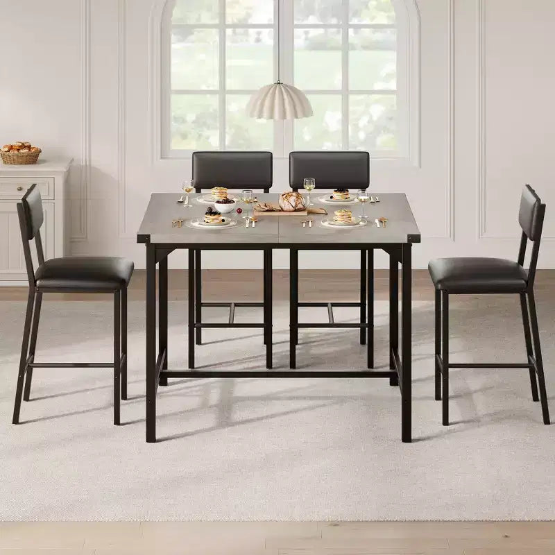 Set da Pranzo - Mobili Moderni per Sala da Pranzo, Set da Pranzo per Cucina, Costruzione Durevole, Design Salvaspazio, Elegante e Confortevole