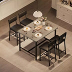 Set da Pranzo - Mobili Moderni per Sala da Pranzo, Set da Pranzo per Cucina, Costruzione Durevole, Design Salvaspazio, Elegante e Confortevole