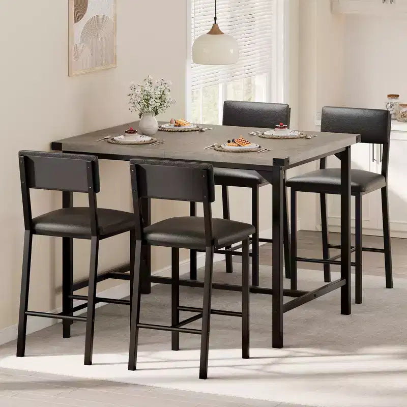 Set da Pranzo - Mobili Moderni per Sala da Pranzo, Set da Pranzo per Cucina, Costruzione Durevole, Design Salvaspazio, Elegante e Confortevole