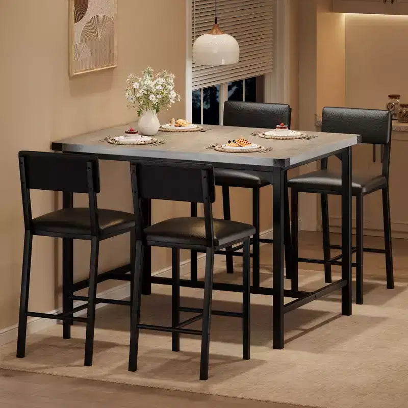Set da Pranzo - Mobili Moderni per Sala da Pranzo, Set da Pranzo per Cucina, Costruzione Durevole, Design Salvaspazio, Elegante e Confortevole