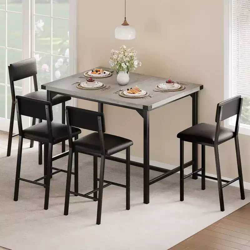 Set da Pranzo - Mobili Moderni per Sala da Pranzo, Set da Pranzo per Cucina, Costruzione Durevole, Design Salvaspazio, Elegante e Confortevole