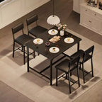 Set da Pranzo - Mobili Moderni per Sala da Pranzo, Set da Pranzo per Cucina, Costruzione Durevole, Design Salvaspazio, Elegante e Confortevole