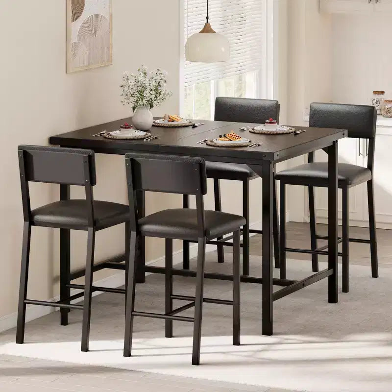 Set da Pranzo - Mobili Moderni per Sala da Pranzo, Set da Pranzo per Cucina, Costruzione Durevole, Design Salvaspazio, Elegante e Confortevole