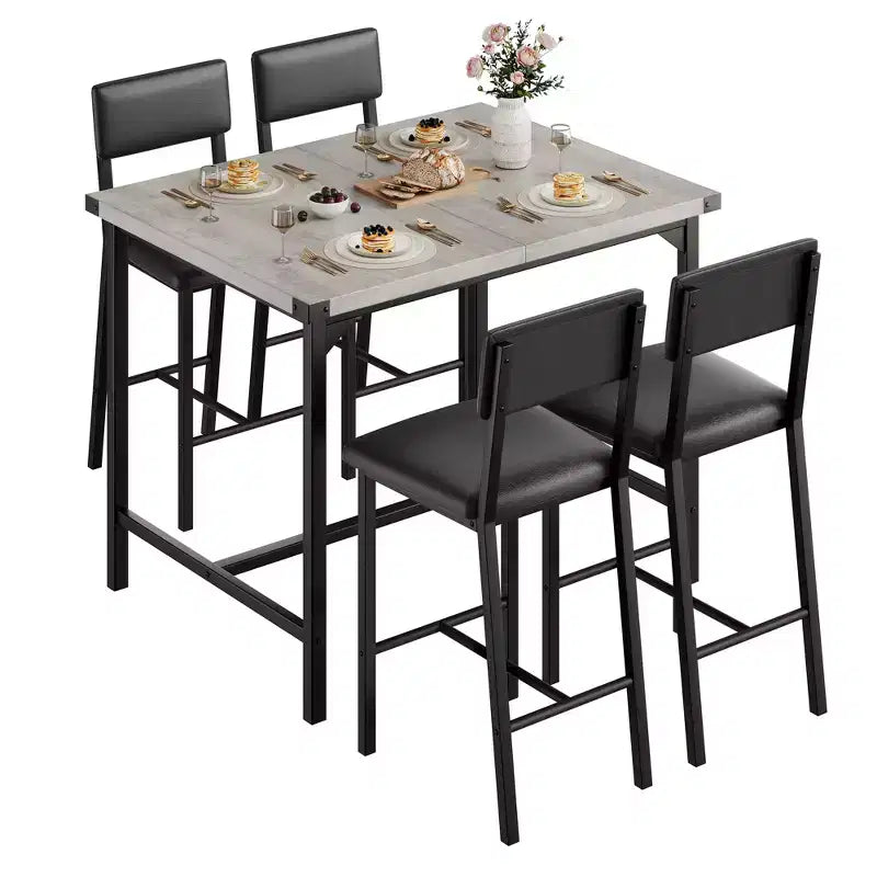 Set da Pranzo - Mobili Moderni per Sala da Pranzo, Set da Pranzo per Cucina, Costruzione Durevole, Design Salvaspazio, Elegante e Confortevole