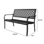 Panca da giardino con schienale intagliato GRANDPATIO con motivo floreale