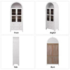 Vatros Tall Arched Cabinet with Adjustable Shelves