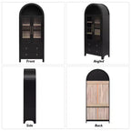 Vatros Tall Arched Cabinet with Adjustable Shelves