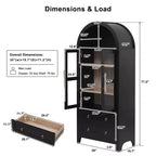 Vatros Tall Arched Cabinet with Adjustable Shelves