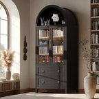 Vatros Tall Arched Cabinet with Adjustable Shelves