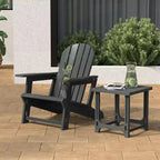 WestinTrends Azura, set da 2 sedie da patio Adirondack in plastica HDPE con tavolino laterale da 18 pollici