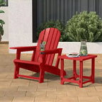 WestinTrends Azura, set da 2 sedie da patio Adirondack in plastica HDPE con tavolino laterale da 18 pollici
