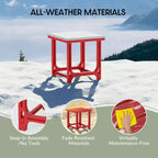 WestinTrends Azura, set da 2 sedie da patio Adirondack in plastica HDPE con tavolino laterale da 18 pollici
