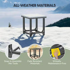WestinTrends Azura, set da 2 sedie da patio Adirondack in plastica HDPE con tavolino laterale da 18 pollici