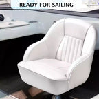 Pontoon Captain Bucket Seat With Thickened Sponge Padding, Fishing Chairs for Boats, Sightseeing, Speedboat, Canoe - 1-Piece