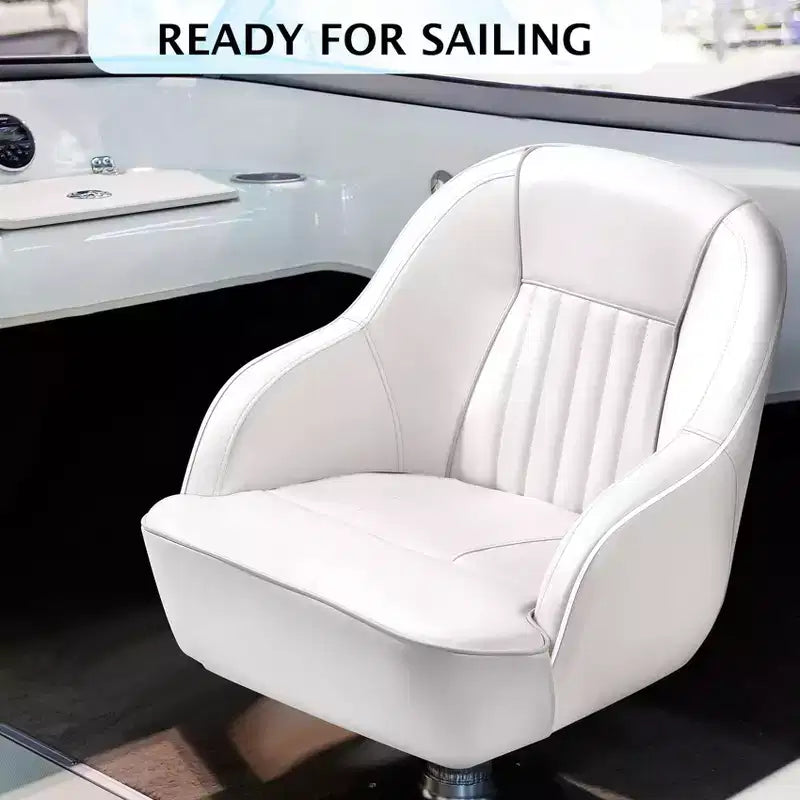 Pontoon Captain Bucket Seat With Thickened Sponge Padding, Fishing Chairs for Boats, Sightseeing, Speedboat, Canoe - 1-Piece
