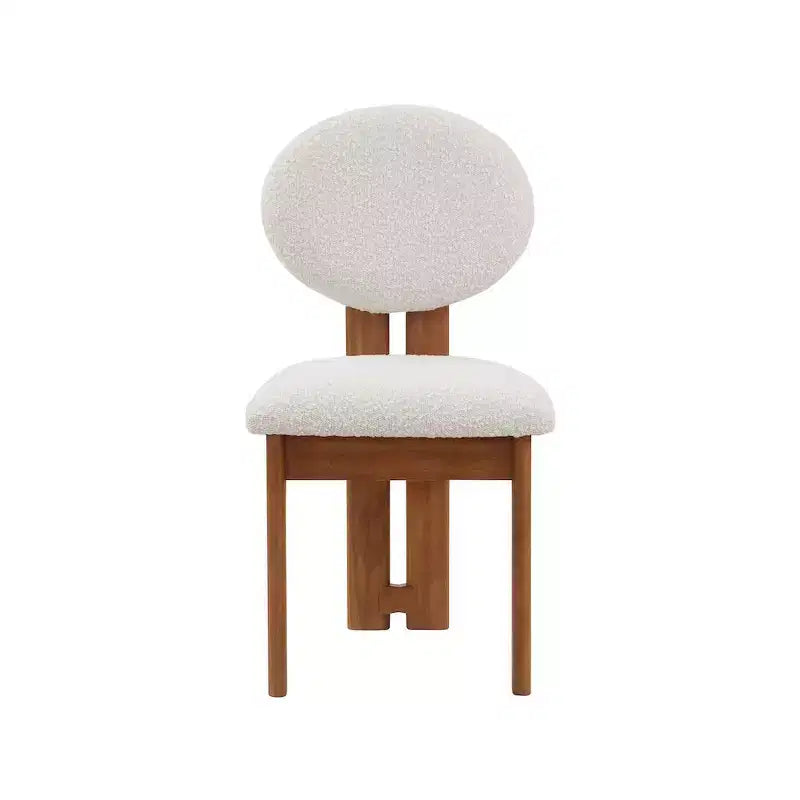 Meridian Furniture,Napa Boucle Fabric Dining Chair, Set of 2