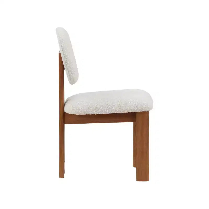 Meridian Furniture,Napa Boucle Fabric Dining Chair, Set of 2