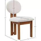 Meridian Furniture,Napa Boucle Fabric Dining Chair, Set of 2