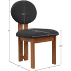 Meridian Furniture,Napa Boucle Fabric Dining Chair, Set of 2