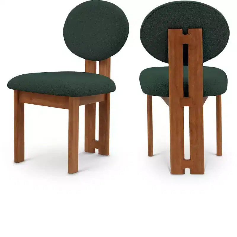 Meridian Furniture, Sedia da pranzo Napa Boucle in tessuto, set da 2