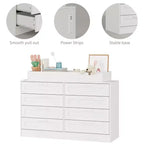 Comò fasciatoio con 8 cassetti in legno, comò classico per cameretta, mensole fasciatoio, fasciatoio multifunzionale, cassettiera per camera da letto