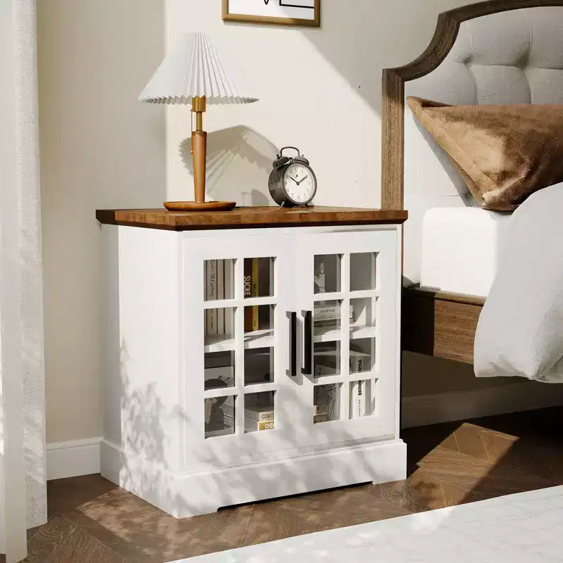 Modern Sofa Side Table With Drawer, Wooden Narrow End Table, Slim Bedroom Nightstand, Accent Bedside Table for Small Space Living Room Bedroom