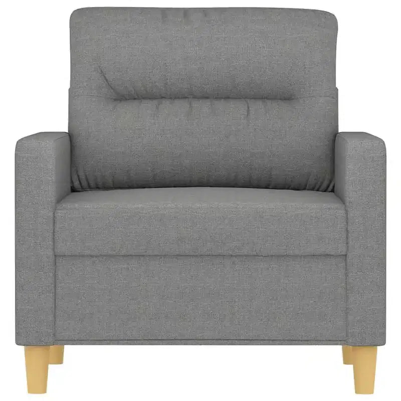 vidaXL Poltrona Divano Moderna in Tessuto Grigio Scuro - Seduta Comoda con Braccioli Imbottiti, Cuscino Schienale e Telaio in Metallo Durevole