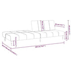 vidaXL 2-Seater Sofa Bed - Dark Green Velvet Upholstered Loveseat, Multi-Functional Twin Sleeper for Living Room/Studio